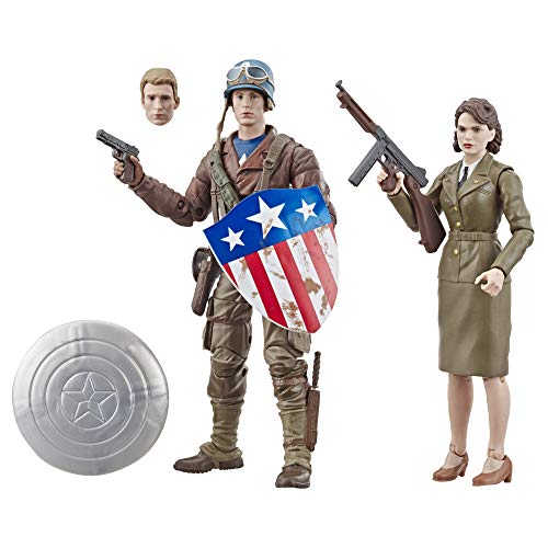 Marvel Legends Series Captain America: The First Avenger 6-Inch-Scale Movie-Inspired Captain America And Peggy Carter Collectible Action Figure 2-Pack (Amazon Exclusive)