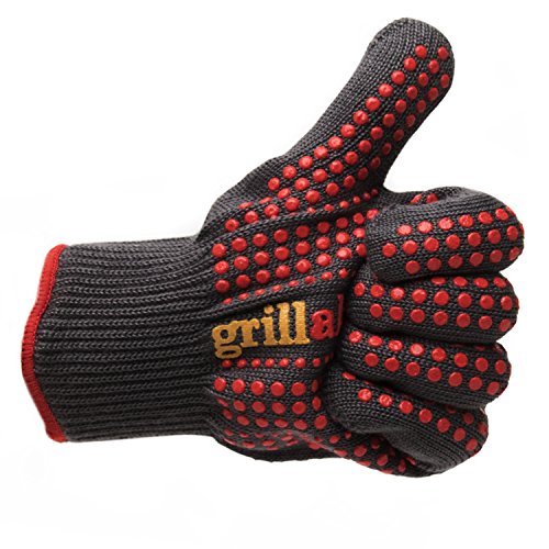 Grillaholics Barbecue Gloves, Top Cooking Gloves in Barbeque Grilling Accessories, 660°F Heat Resistant with ThermoMatrix Silicone, Protect Your Hands with BBQ Oven Mitts