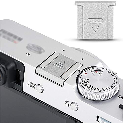 Silver Camera Hot Shoe Cover Protector Cap for Fujifilm X100VI X-S20 XT5 XT4 XT3 XT2 GFX 50S II X-H2 X-H2S XT-30 II X-T20 XT-10 X-S10 X-E4 X-E3 X-E2S XT200 XT100 X100V X100F X100T X100S XPro3 XPro2