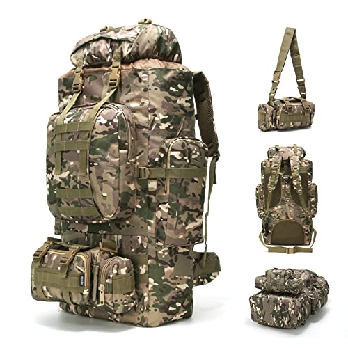 King'sGuard 100L Camping Hiking Backpack Molle Rucksack Military Camping Backpacking Daypack