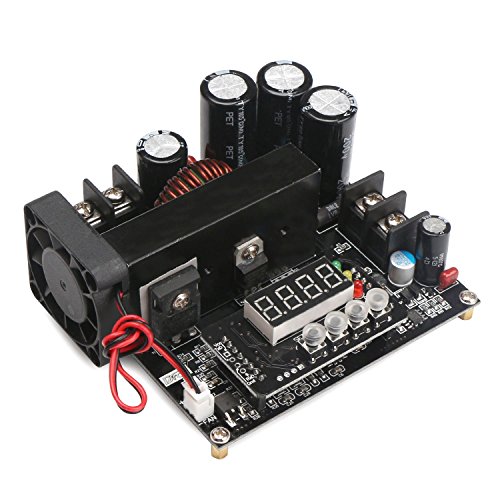 DROK Voltage Regulator DC 8-60V to 10-120V 15A Boost Converter, Constant Voltage Current Step Up Module Adjustable Output 48V 24V 12V DC Power Supply with LED Display