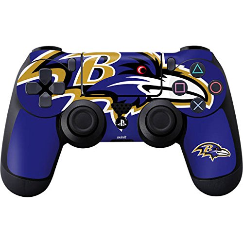 Skinit Decal Gaming Skin Compatible with PS4 Controller - Officially Licensed NFL Baltimore Ravens Large Logo Design