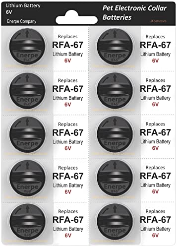 Enerpe RFA-67 RFA-67D-11 6V Replacement Battery Long-Lasting & High Capacity Compatible with PetSafe Electronic Collars 10-Pack