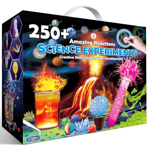UNGLINGA 250+ Science Experiments Kits for Kids, Boys Girls Toys Birthday Gifts Ideas, Chemistry Set, STEM Activities Educational Project, Volcano and More Scientist Kit