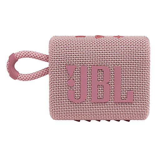 JBL Go 3: Portable Speaker with Bluetooth, Built-in Battery, Waterproof and Dustproof Feature - Pink