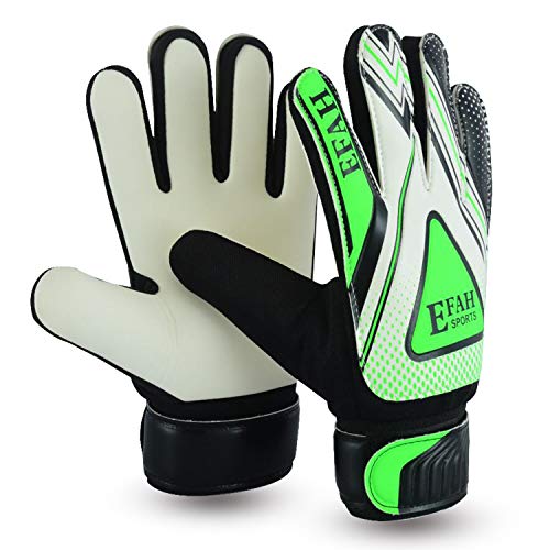 EFAH SPORTS Soccer Goalie Goalkeeper Gloves for Kids Boys Children Football Gloves with Strong Grips