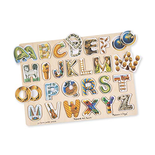Melissa & Doug Alphabet Art Wooden Puzzle (26 pcs)