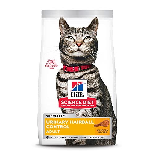 Hill's Science Diet Dry Cat Food, Adult, Urinary & Hairball Control, Chicken Recipe, 15.5 lb. Bag