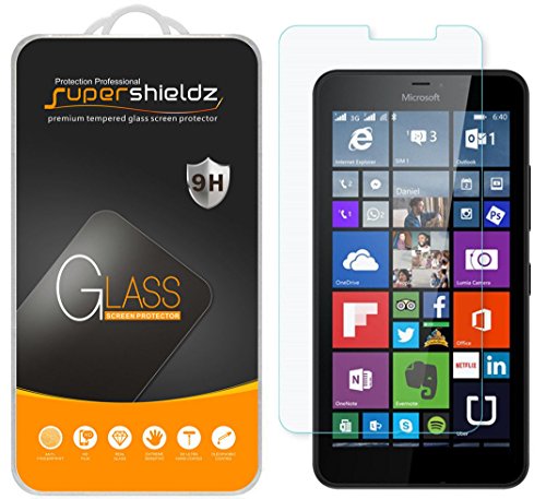 Supershieldz Designed for Microsoft Lumia 640 XL Tempered Glass Screen Protector, Anti Scratch, Bubble Free