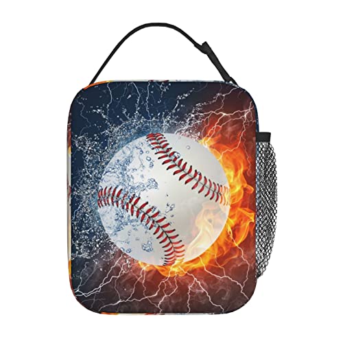 Lunch Box For Men Women Adults Gifts Small Lunch Bag For Office Work Reusable Portable Lunchbox Baseball