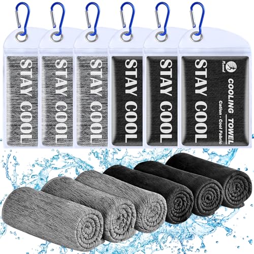 Pleneal Cooling Towels - 6 Pack Cooling Towel (40'x12'), Ice Gym Towels for Working Out, Microfiber Cooling Towels for Neck and Face, Yoga Towel for Home Gym, Workout & More Activities