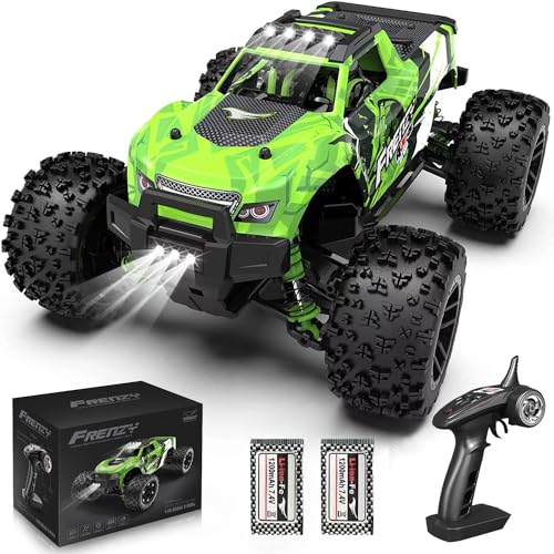 WIAORCHI 1:18 All Terrain RC Car, 36 KPH High Speed 4WD Electric Vehicle with 2.4 GHz Remote Control, 4X4 Waterproof Off-Road RC Trucks with 2 Rechargeable Batteries, Christmas Toys Gifts