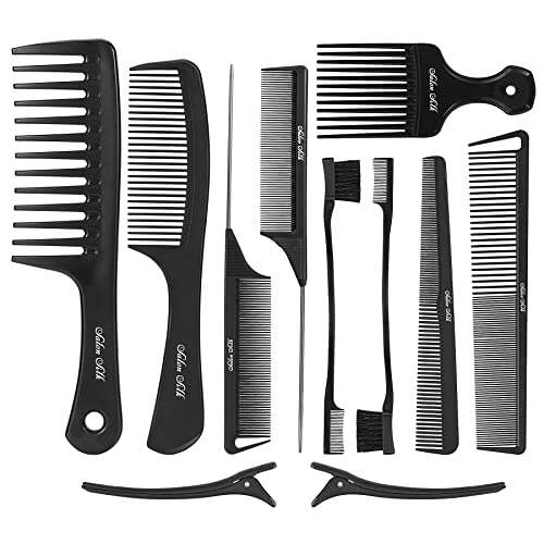 SalonSilk Professional Combs Set for Natural Black Curly Hair for Ladies