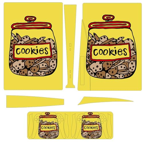 Cute Cookies Funny Skin Sticker Controller Protector Cover Compatible with P-S-5 Disc Edition