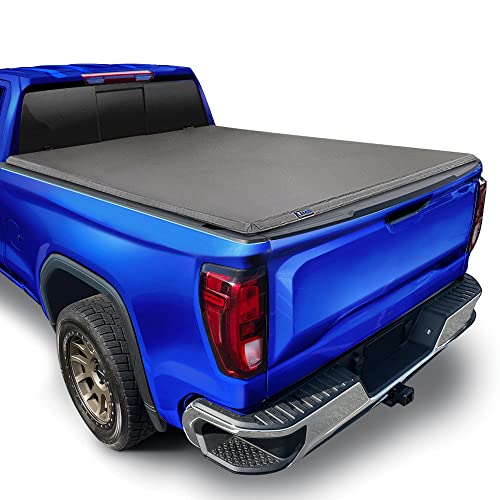 Tyger Auto T3 Soft Tri-fold Truck Bed Tonneau Cover Compatible with 2019-2024 Chevy Silverado GMC Sierra 1500 (NOT FIT 19-24 Classic) | 5'10' (70') Bed | TG-BC3C1053, Black