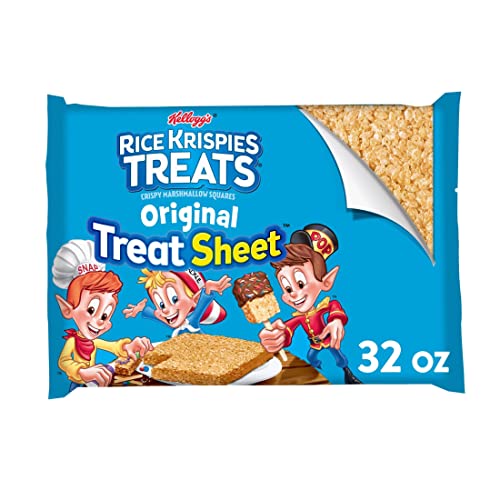 Rice Krispies Treats Marshmallow Snack Sheet, Kids Snacks, Treat Making, Baking Project, Original, 32oz Sheet (1 Sheet)