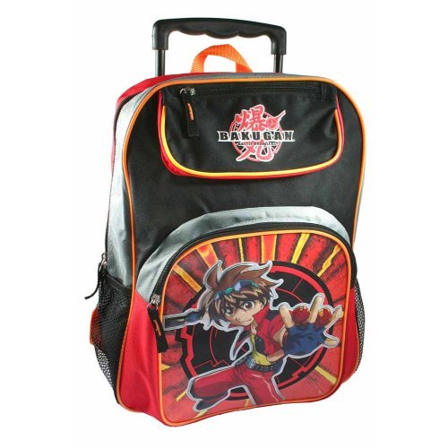 Bakugan Rolling Backpack - Bakugan Full size Wheeled Backpack ( Red )