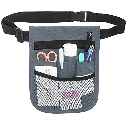 Ibluelover Nurse Waist Packs Fanny Pack Organizer Pouch with Tape Holder and Multiple Compartments Adjustable Waist Belt for RN Waitress Gardener