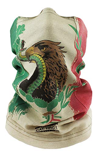 BENCHMARK FR Flame Resistant Face Mask Neck Gaiter - CAT1 (Mexican Flag - Beige)