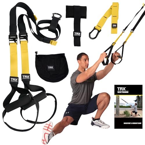 TRX All-in-One Suspension Training System for Weight Training, Cardio, Cross-Training & Resistance Training, Full-Body Workouts for Home, Travel, and Outdoors, Includes Indoor & Outdoor Anchor System