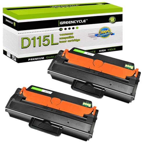 greencycle 2 Pack MLT-D115L D115L Black High Yield Toner Cartridge Compatible for Samsung Xpress SL-M2830DW SL-M2880FW SL-M2670 SL-M2620 SL-2620ND SL-2820DW SL-2820ND M2670FN M2670N M2870FD M2870FW