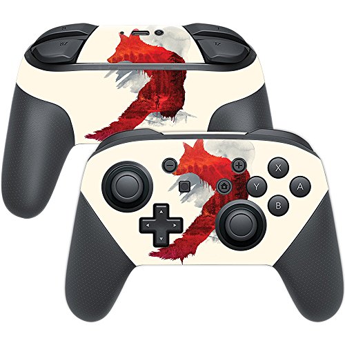 MightySkins Skin Compatible with Nintendo Switch Pro Controller - Fox Blood | Protective, Durable, and Unique Vinyl Decal wrap Cover | Easy to Apply, Remove, and Change Styles | Made in The USA