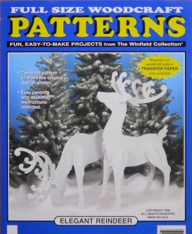 Large Elegant Reindeer Woodcraft Pattern