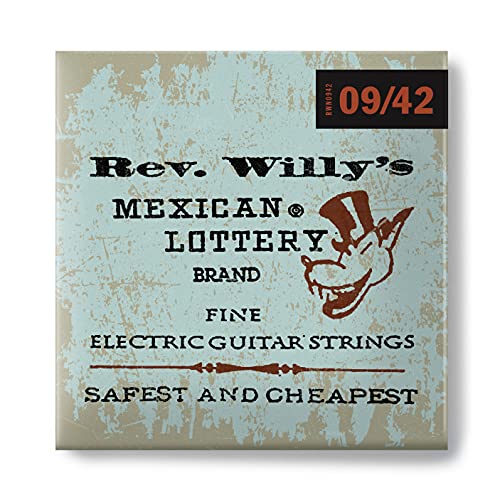 JIM JIM DUNLOP RWN0942 Reverend Willy Nickel Plated Steel Electric Guitar Strings, Light, .009-.042, 6 Strings/Set