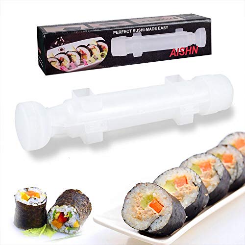 AISHN Sushi Roller Kit Sushi Bazooka, Durable Camp Chef Rice Maker Machine Mold-for Easy Sushi Cooking Rolls Best kitchen Sushi Too