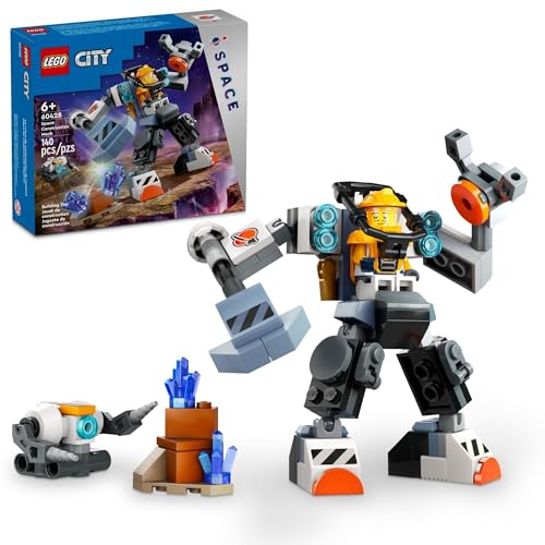 LEGO City Space Construction Mech Suit Building Set, Fun Space Toy for Kids Ages 6 and Up, Space Gift Idea for Boys and Girls Who Love Imaginative Play, includes Pilot Minifigure and Robot Toy, 60428