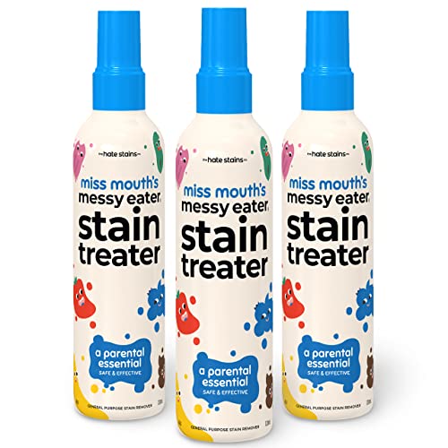 Miss Mouth's Messy Eater Stain Treater Spray - 4oz 3 Pack Stain Remover - Newborn & Baby Essentials - No Dry Cleaning Food, Grease, Coffee Off Laundry, Underwear, Fabric
