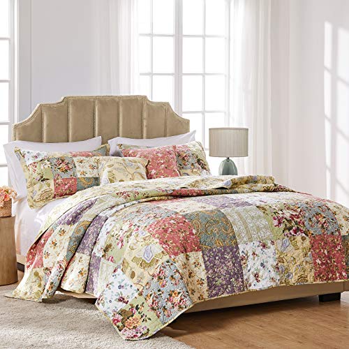 Greenland Home Blooming Prairie Quilt Set, King/California King (5 Piece), Multi