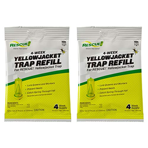 RESCUE! Yellowjacket Attractant – for RESCUE! Reusable Yellowjacket Traps – 4 Week Supply - 2 Pack