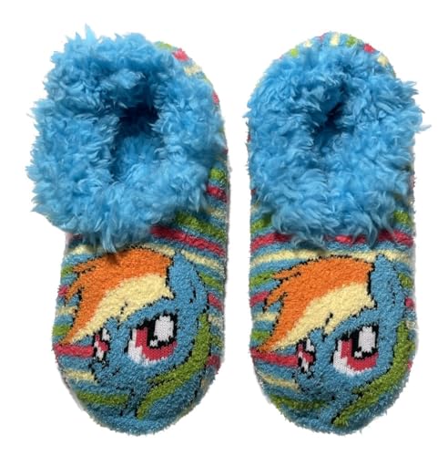 My Little Pony Big Girls' Fuzzy Babba Slipper Socks (Medium-Large)