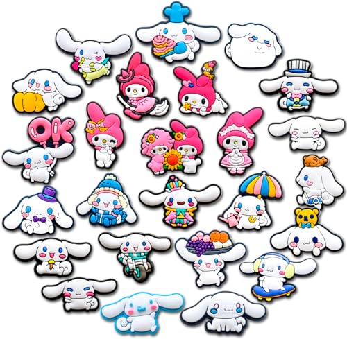 pocpockets 25Pcs Cartoon Shoe Charms for Clog, Cute Animal Charms Decoration for Kid Girl Party Favor Gifts