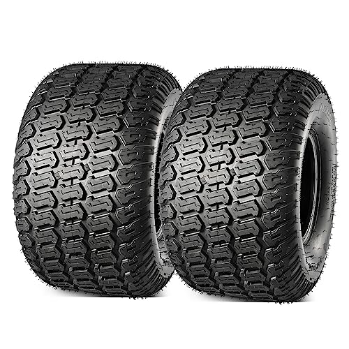MaxAuto 20x10.00-8 Lawn Mower Tires, 20x10-8 Tractor Turf Tire, 20x10x8 NHS Tires, 4PR/Ply Tubeless, Set of 2