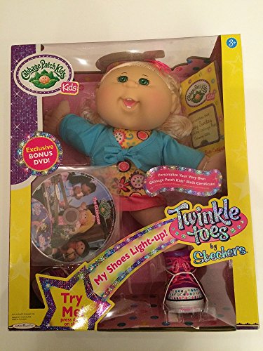 Cabbage Patch Kids Twinkle Toes: Caucasian Girl Doll, Blonde, Green Eyes and Bonus DVD