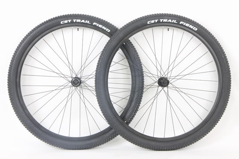 29 inch 29er Shimno Centerlock Disc/Rim Brake Mountain Bike Wheelset with 29 x 2.25 CST Trail Fiend Tires and Tubes Shimno Hubs