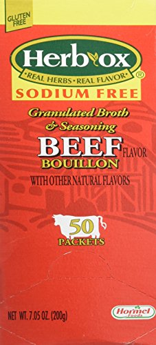 Hormel Herb Ox Beef Bouillon Sodium Free 50 Packets