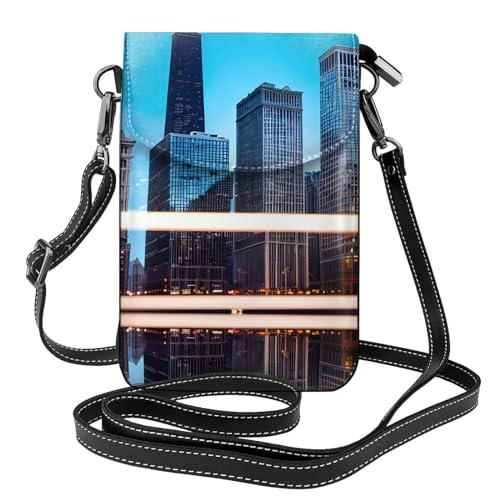 Chicago Reflect Small Cell Phone Purse - Ideal Travel Accessory for Women and Teens - Adjustable Strap