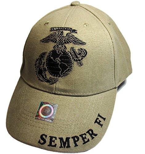 EagleEmblems United States Marine Logo Eagle Subdued Hat Cap USMC Tan One Size