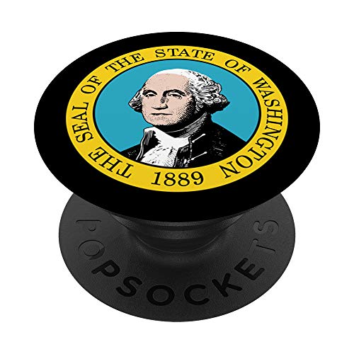 State of Washington Seal Flag - United States of America USA PopSockets Grip and Stand for Phones and Tablets