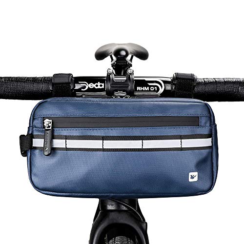Rhinowalk Bike Bag Waterproof Bike Handlebar Bag,Bike Basket Bicycle Front Bag Shoulder Bag Waist Bag for Sport Bicycle Professional Cycling Accessories-Blue