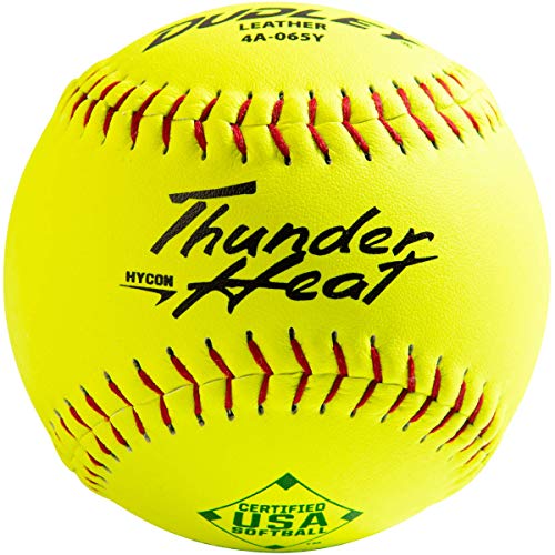 Dudley 12' USASB Thunder Hycon Leather Slowpitch Softball - 12 Pack