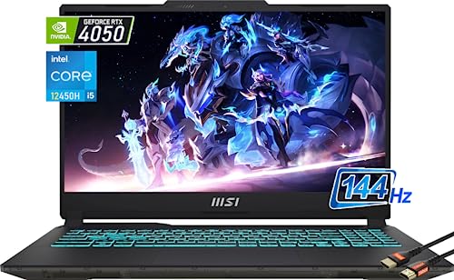 MSI Cyborg 15.6' FHD 144Hz Gaming Laptop | Intel i5-12450H | NVIDIA GEFORCE RTX 4050 | 8GB-4800MHz DDR5 RAM 512GB PCIe SSD | Windows11 Home | w/HDMI