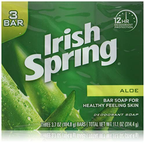 Irish Springs Aloe Bath Soap, 3.75 Oz. Bars, (2) 3 Bar Packages