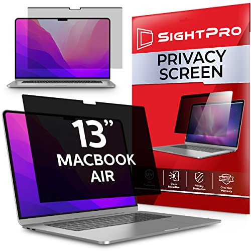 SightPro Magnetic Privacy Screen for MacBook Air 13 Inch (2018, 2019, 2020, 2021, M1) Removable Laptop Privacy Filter Shield and Anti-Glare Protector