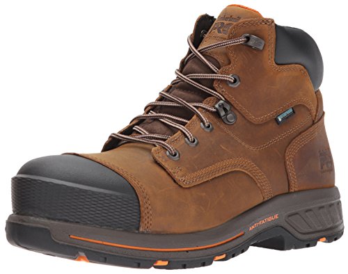 Timberland PRO mens Helix Hd 6' Composite Toe Waterproof Industrial Construction Shoe, Distressed Brown Full Grain Leather, 10.5 Wide US