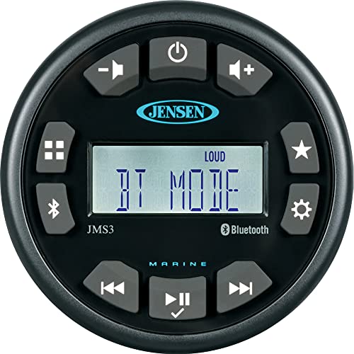 Jensen JMS3RTL Compact Bluetooth AM/FM/USB/WB Waterproof Stereo - 3', Black