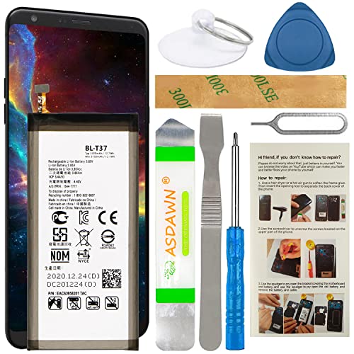 ASDAWN BL-T37 for LG Stylo 4 Battery Replacement, for LG V40 ThinQ LM-V405UA and LG Stylo 4 Q710 Q710AL Q710TS Q710MS Q710CS Q710US EAC63958201 with Repair Tool Parts + Installation Instruction